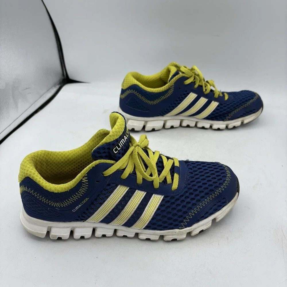 Adidas Shoes Mens Boys Size 7 Climacool Blue Yellow Run‎ Walk Sneakers